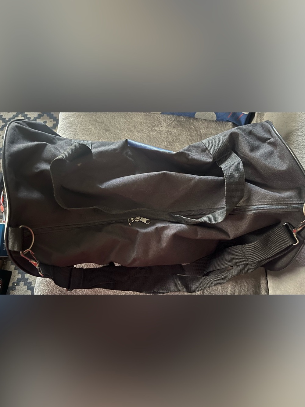 Black Nylon Duffel Bag - Simple Carry Tote